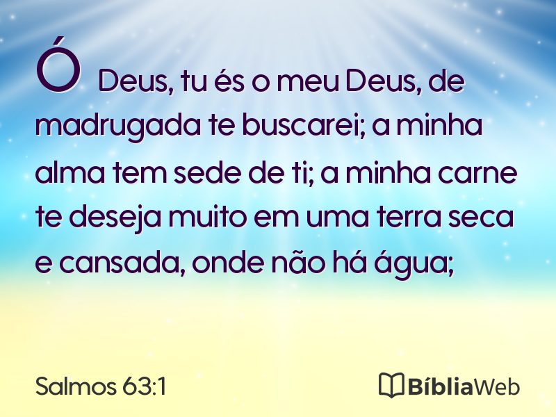 Salmos 63:1 em imagem para compartilhar