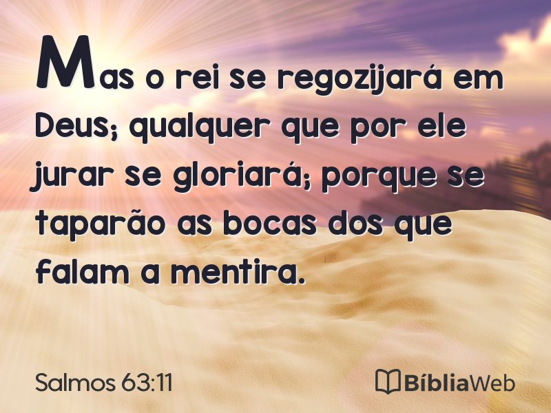 Salmos 63:11 em imagem para compartilhar