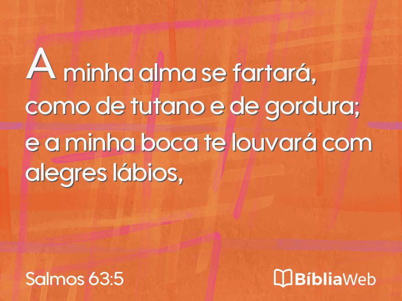 Salmos 63:5 em imagem para compartilhar