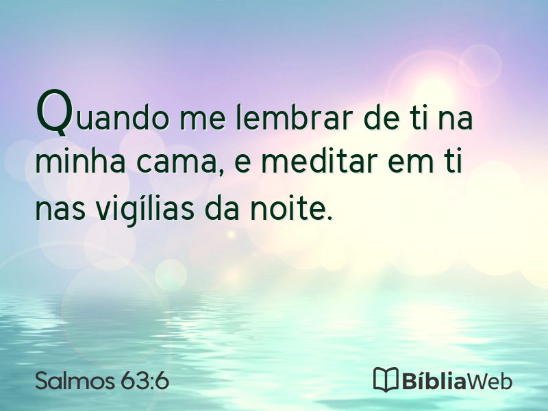 Salmos 63:6 em imagem para compartilhar