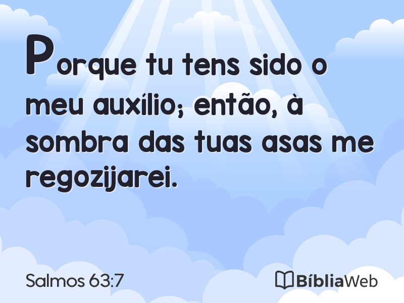Salmos 63:7 em imagem para compartilhar