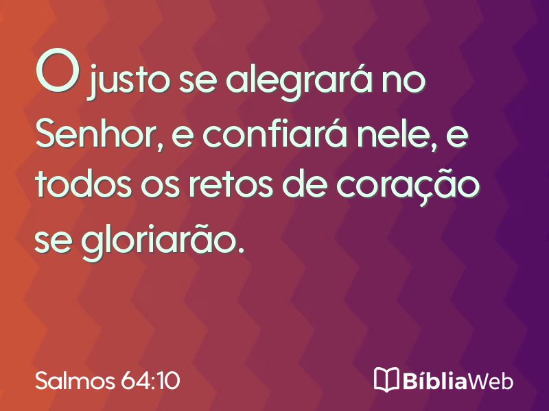 Salmos 64:10 em imagem para compartilhar