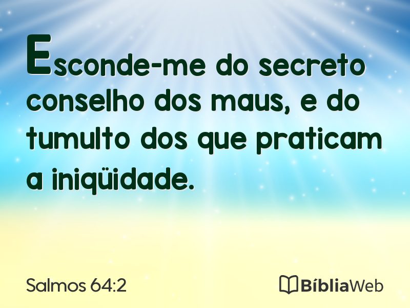 Salmos 64:2 em imagem para compartilhar