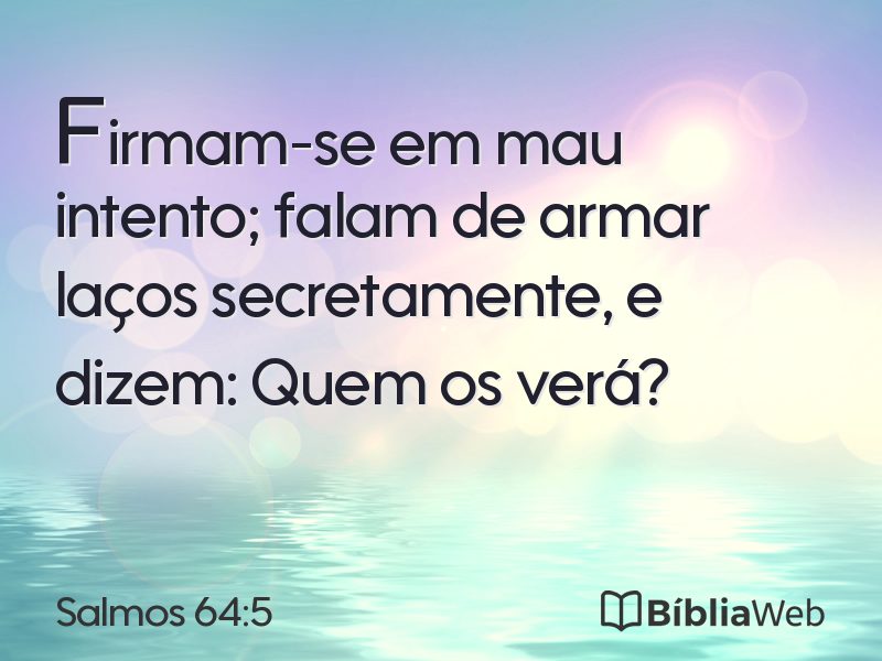 Salmos 64:5 em imagem para compartilhar