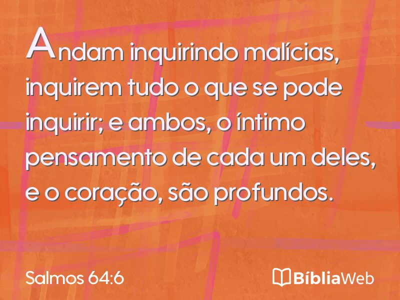Salmos 64:6 em imagem para compartilhar