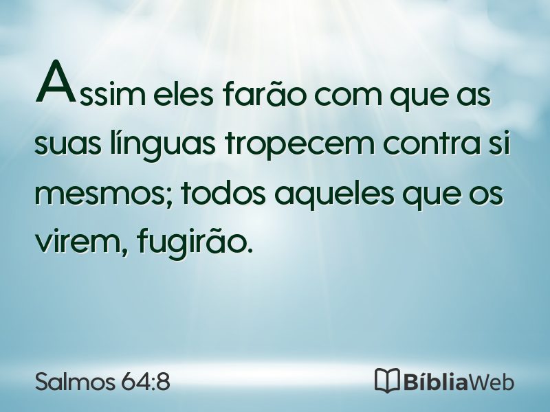 Salmos 64:8 em imagem para compartilhar