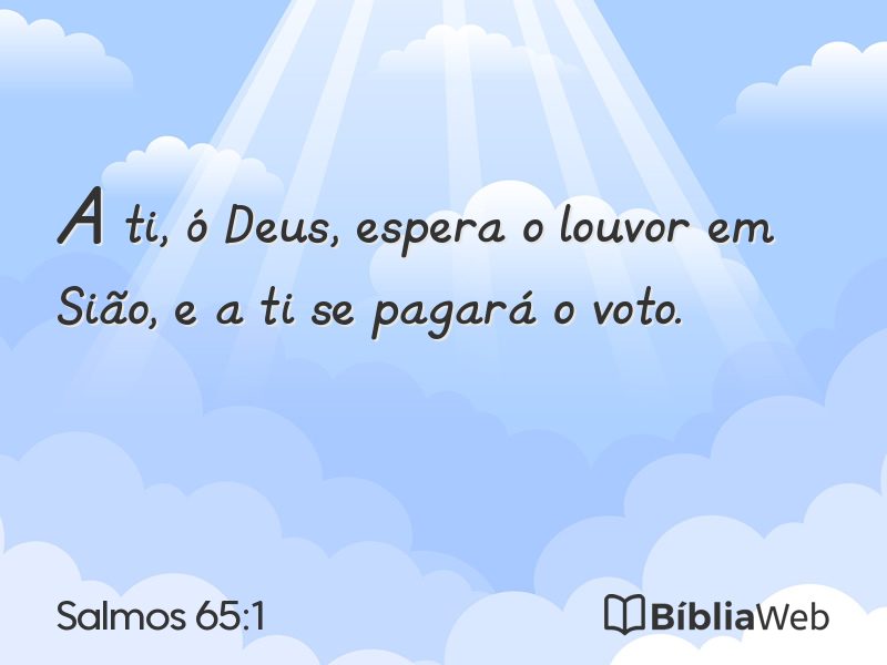 Salmos 65:1 em imagem para compartilhar