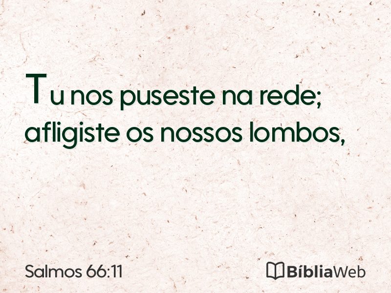 Salmos 66:11 em imagem para compartilhar