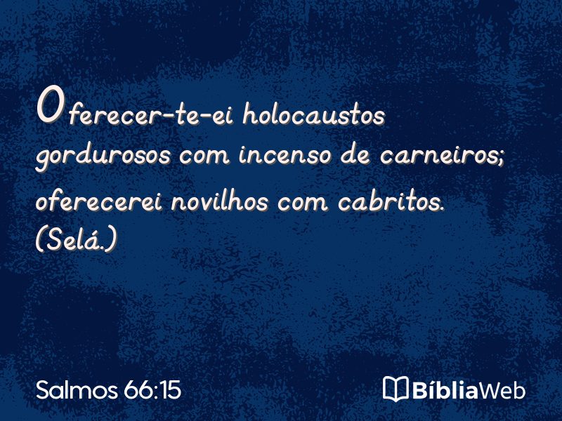 Salmos 66:15 em imagem para compartilhar