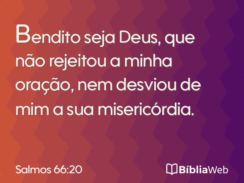 Salmos 66:20 em imagem para compartilhar