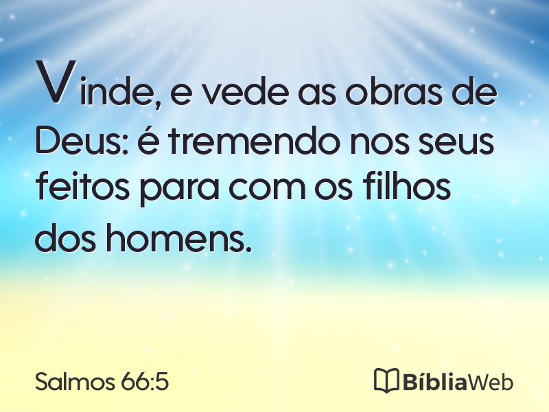 Salmos 66:5 em imagem para compartilhar