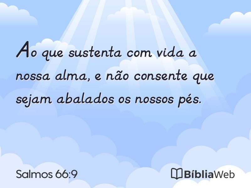 Salmos 66:9 em imagem para compartilhar