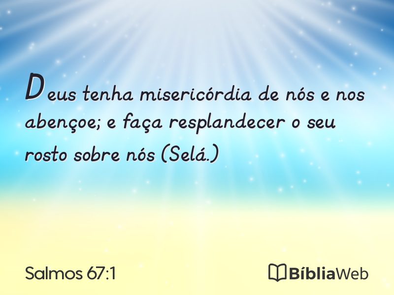 Salmos 67:1 em imagem para compartilhar