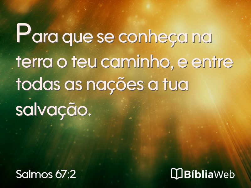 Salmos 67:2 em imagem para compartilhar
