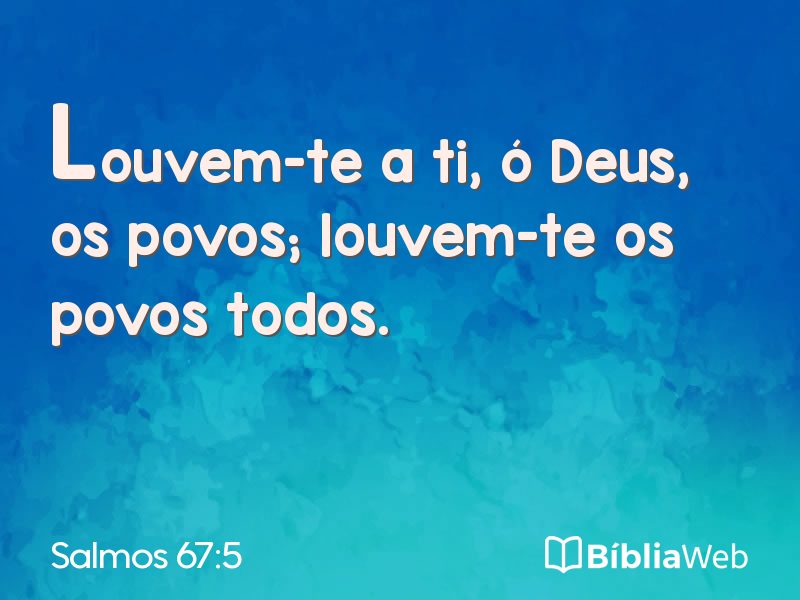 Salmos 67:5 em imagem para compartilhar