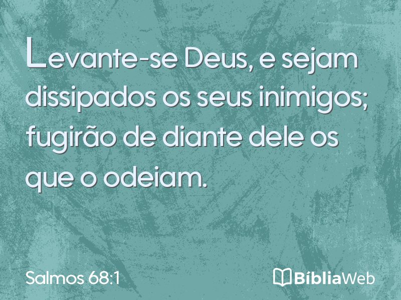 Salmos 68:1 em imagem para compartilhar