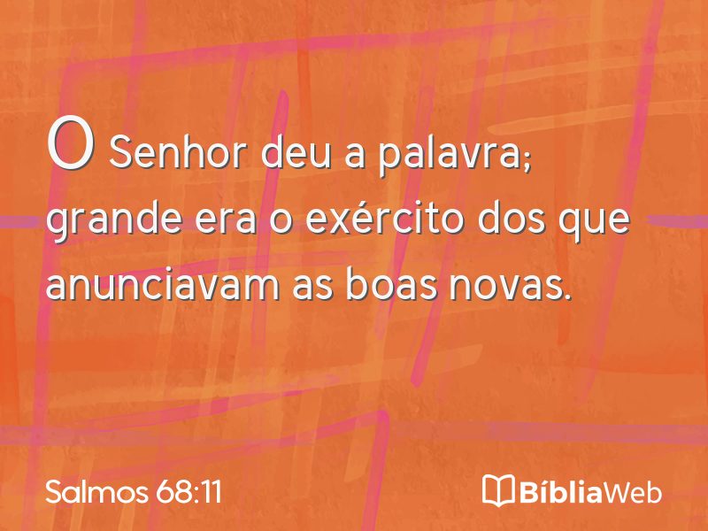 Salmos 68:11 em imagem para compartilhar