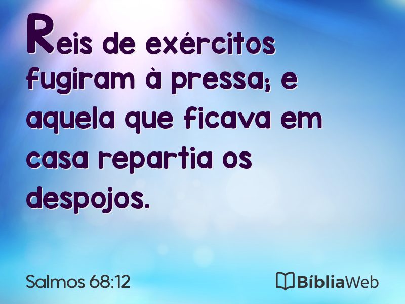 Salmos 68:12 em imagem para compartilhar