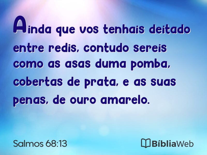 Salmos 68:13 em imagem para compartilhar
