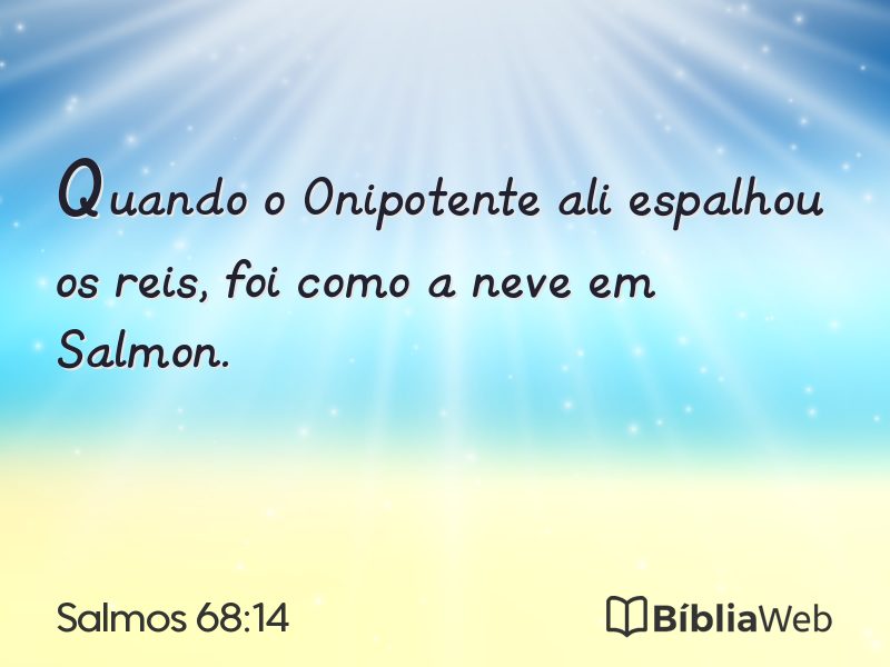 Salmos 68:14 em imagem para compartilhar