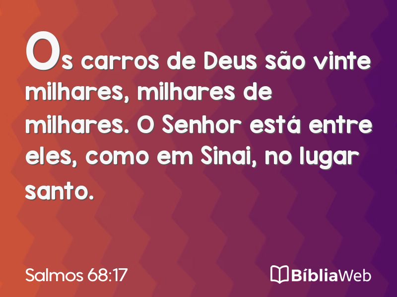 Salmos 68:17 em imagem para compartilhar