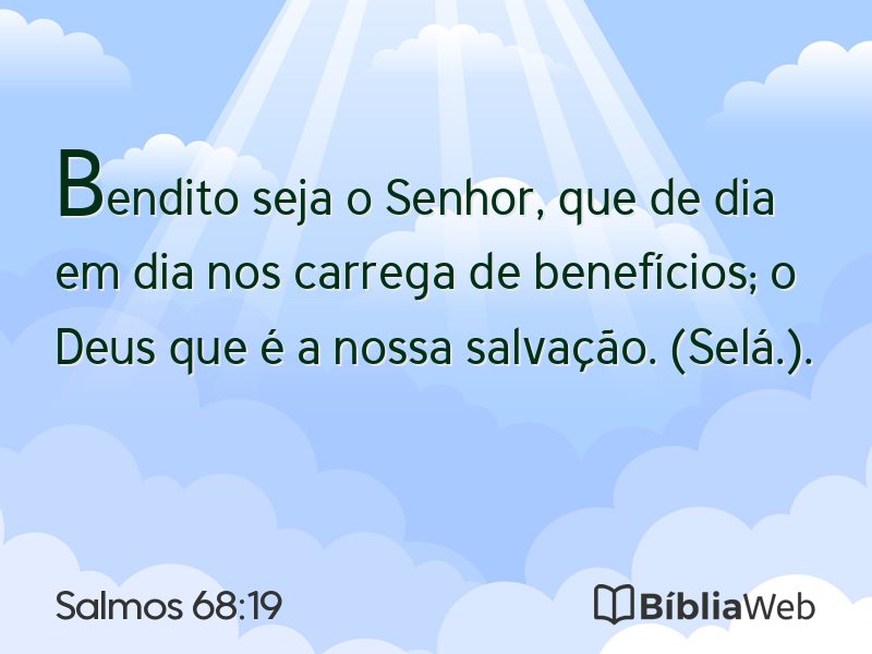 Salmos 68:19 em imagem para compartilhar