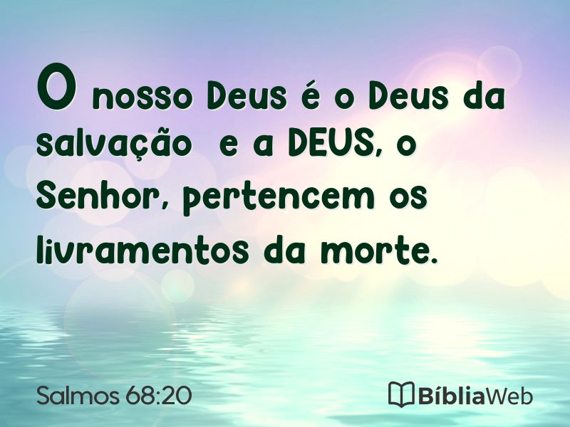 Salmos 68:20 em imagem para compartilhar
