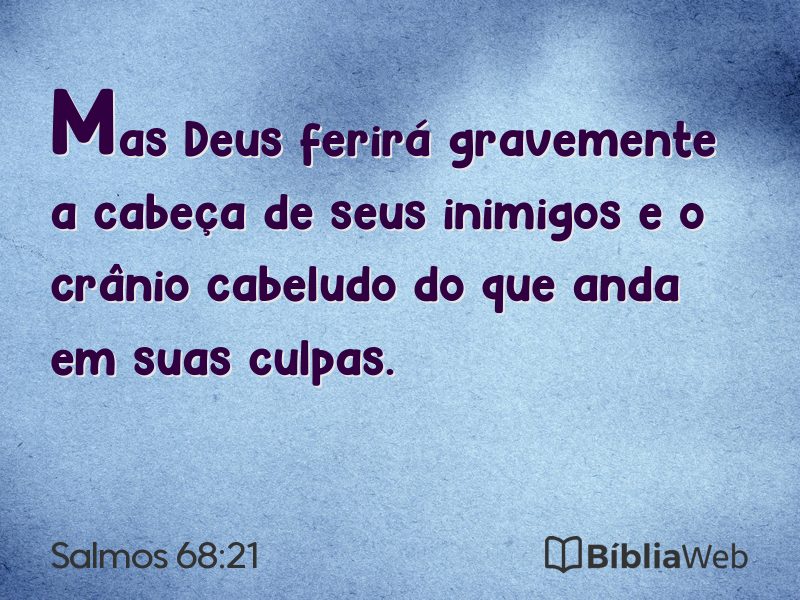 Salmos 68:21 em imagem para compartilhar