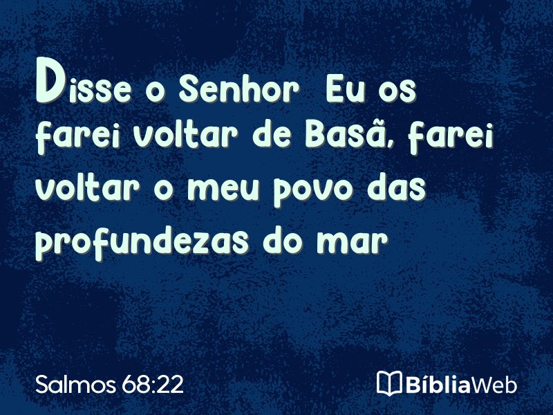 Salmos 68:22 em imagem para compartilhar