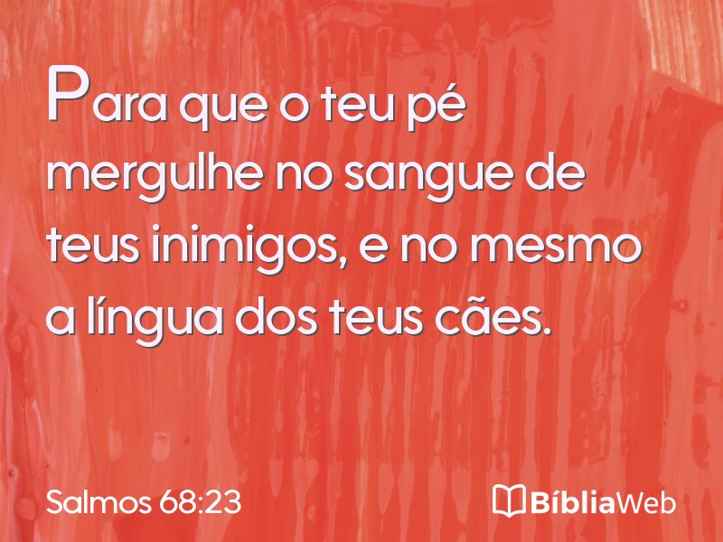 Salmos 68:23 em imagem para compartilhar
