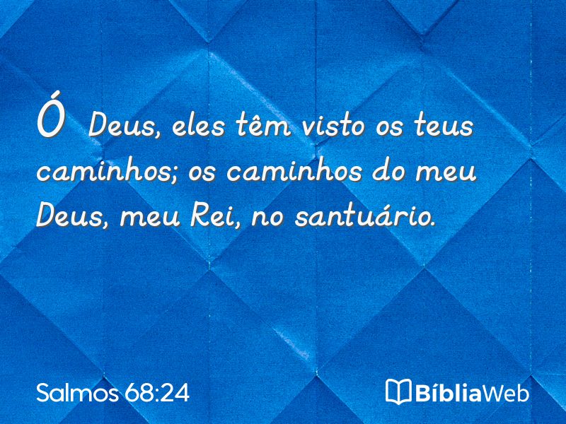 Salmos 68:24 em imagem para compartilhar