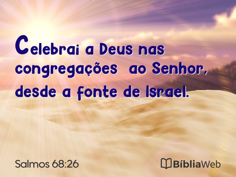 Salmos 68:26 em imagem para compartilhar