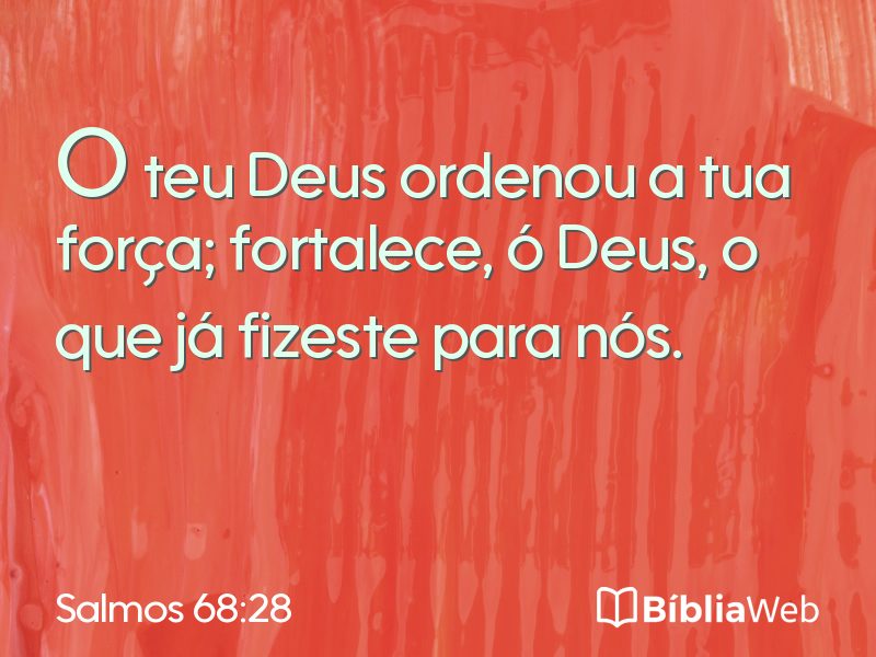 Salmos 68:28 em imagem para compartilhar