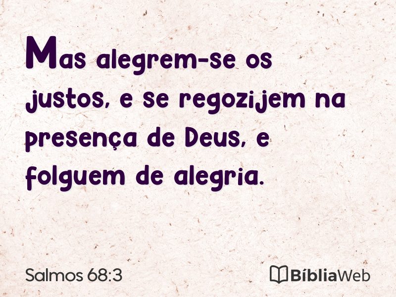 Salmos 68:3 em imagem para compartilhar