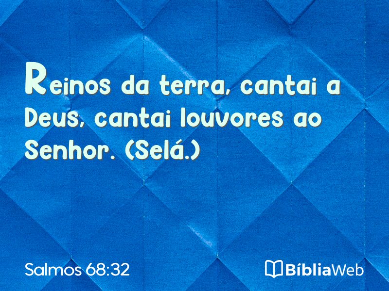 Salmos 68:32 em imagem para compartilhar
