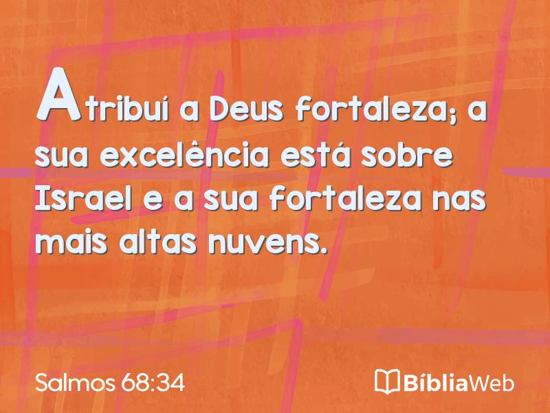 Salmos 68:34 em imagem para compartilhar