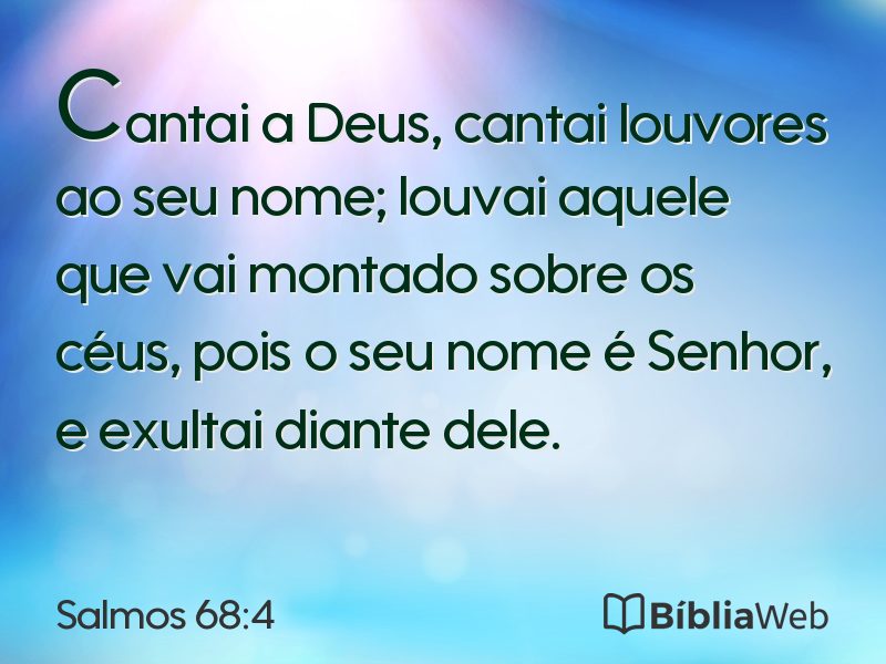 Salmos 68:4 em imagem para compartilhar