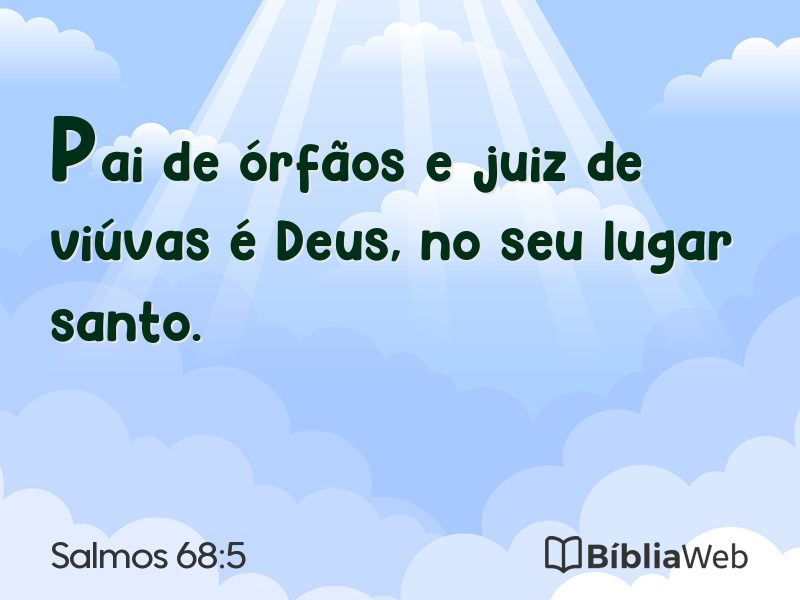 Salmos 68:5 em imagem para compartilhar
