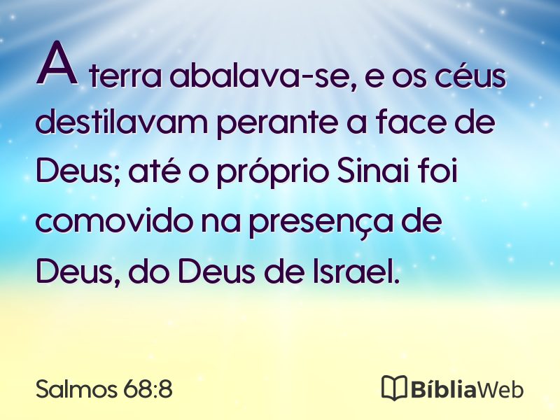 Salmos 68:8 em imagem para compartilhar