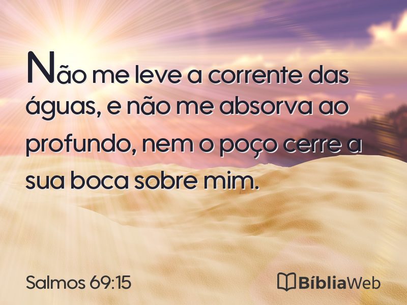 Salmos 69:15 em imagem para compartilhar