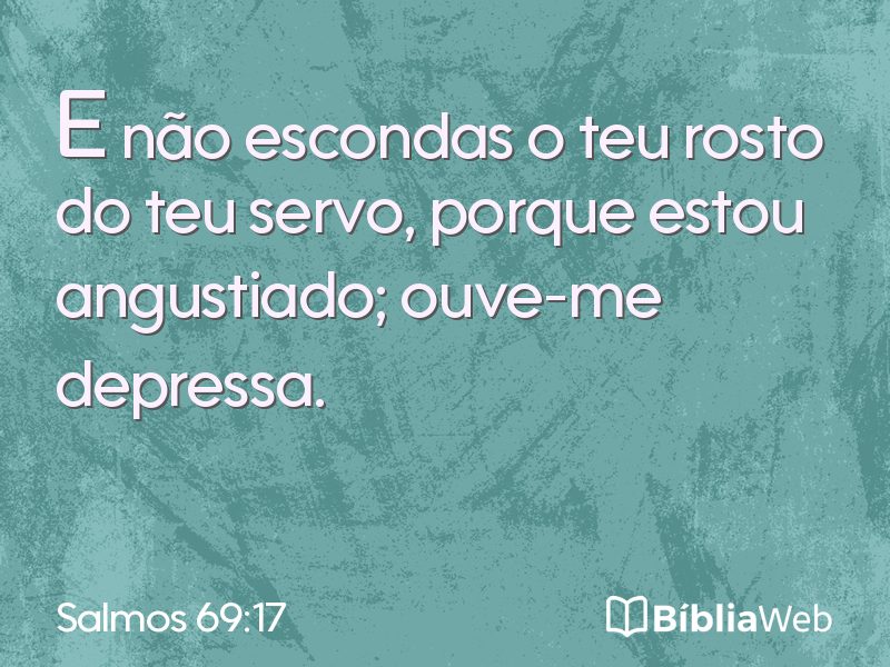 Salmos 69:17 em imagem para compartilhar