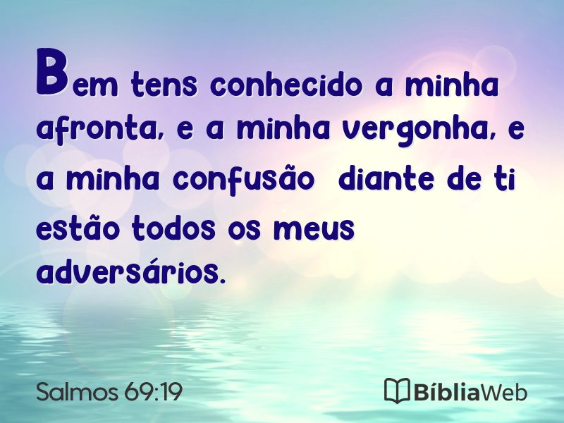 Salmos 69:19 em imagem para compartilhar
