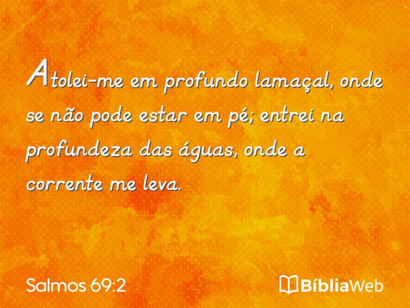 Salmos 69:2 em imagem para compartilhar
