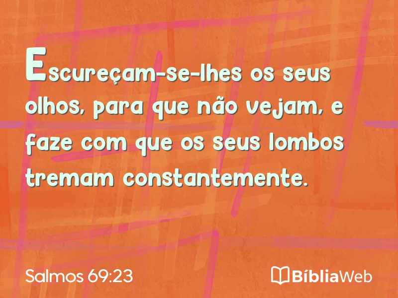 Salmos 69:23 em imagem para compartilhar
