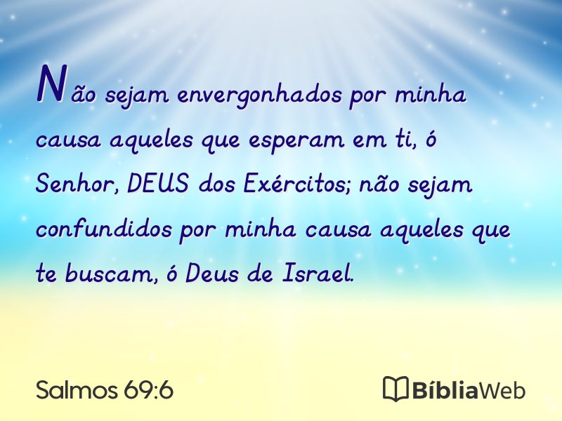 Salmos 69:6 em imagem para compartilhar
