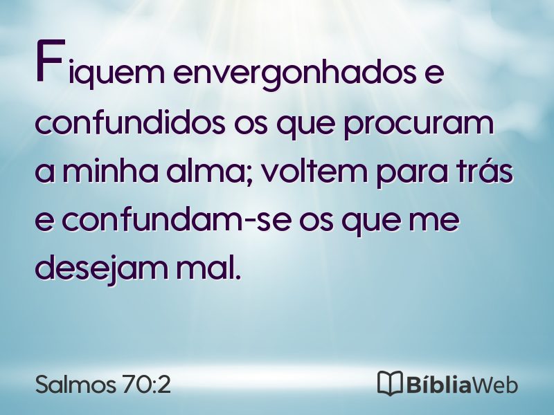 Salmos 70:2 em imagem para compartilhar