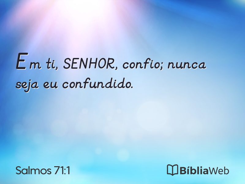 Salmos 71:1 em imagem para compartilhar