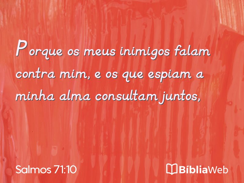 Salmos 71:10 em imagem para compartilhar