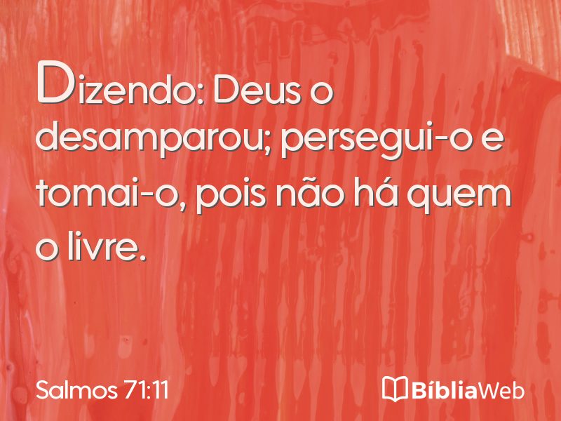 Salmos 71:11 em imagem para compartilhar