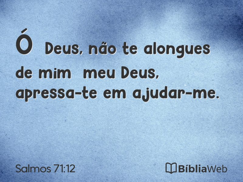 Salmos 71:12 em imagem para compartilhar